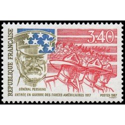 France Francia 2477 1987 70 aniv. de la entrada en la primera guerra mundial de los EEUU MNH