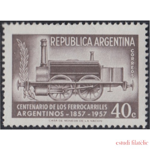 Argentina 577 1957 Centenario de los Ferrocarriles Argentinos MNH