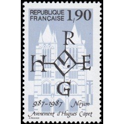 France Francia 2478 1987 Milenario del advenimiento de Hugues Capet MNH