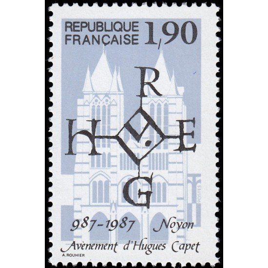 France Francia 2478 1987 Milenario del advenimiento de Hugues Capet MNH France Francia 2478 1987 Milenario del advenimiento de Hugues Capet MNH