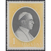 Argentina 597 1957 A la memoria de su SS el Papa Pío XII MNH
