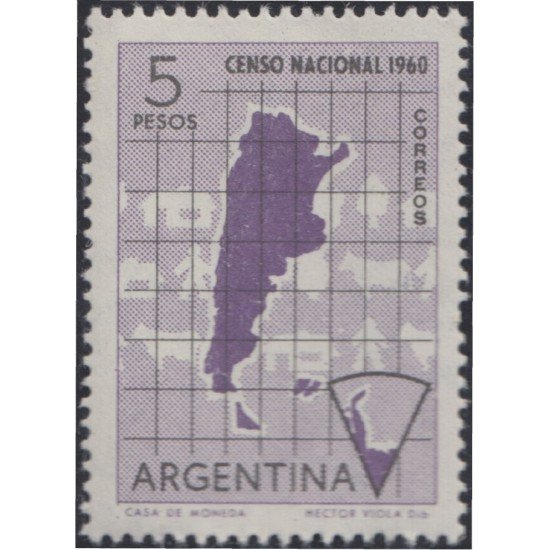 Argentina 625 1960 Censo Nacional MNH Argentina 625 1960 Censo Nacional MNH