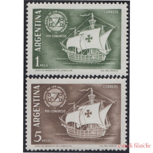 Argentina 626/27 1960  8° Congreso de la Unión Postal entre América-España MNH