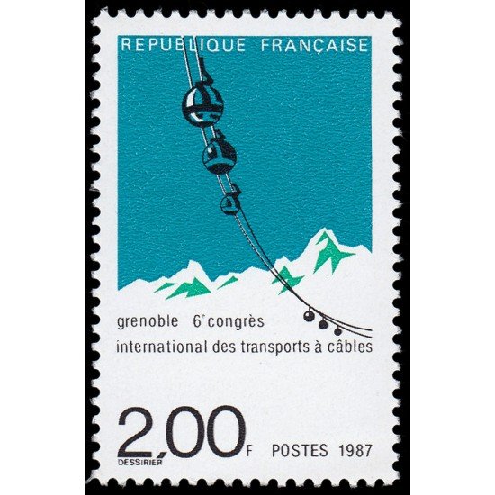 France Francia 2480 1987 6 Congreso internacional de transporte por cable en Grenoble MNH France Francia 2480 1987 6 Congreso internacional de transporte por cable en Grenoble MNH