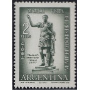 Argentina 638 1961 Presidente Italiano Gronchi Estatua del Emperador Trajan MNH 