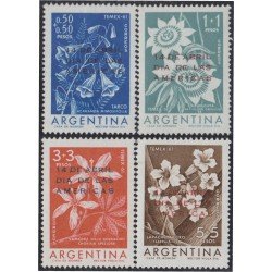 Argentina 639/42 1961 Día de las Américas Exposición Temex MNH
