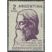 Argentina 643 1961 Centenario del nacimiento del Poeta Rabindranath Tagore MH