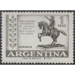 Argentina 644 1961 Monumento de Madrid a la memoria del Gral San Martín MNH