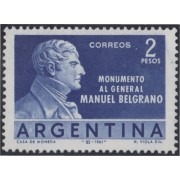 Argentina 645 1961 Inauguración  del Monumento del Gral Manuel Belgrano MNH