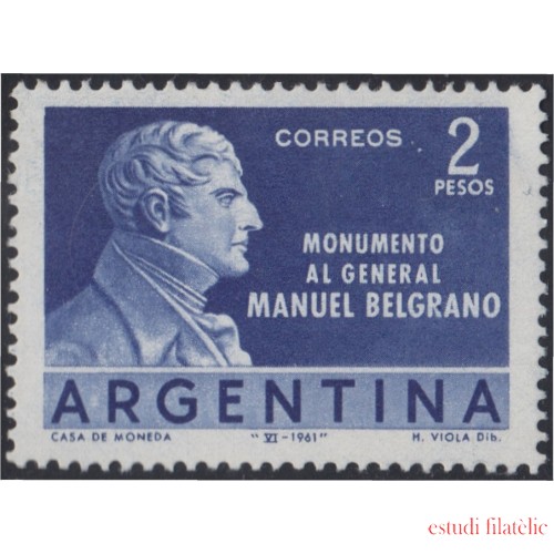 Argentina 645 1961 Inauguración  del Monumento del Gral Manuel Belgrano MNH
