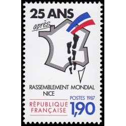 France Francia 2481 1987 Reunión mundial de los Pies Negros MNH