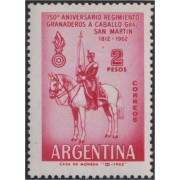 Argentina 656 1962 150 Años  de policías a caballo Gral de San Martín MNH