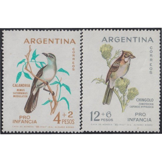 Argentina 663/64 1962 Sobretasa Pro-infancia MNH Argentina 663/64 1962 Sobretasa Pro-infancia MNH