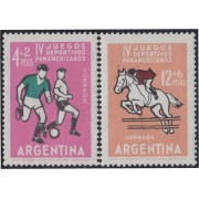 Argentina 671/72 1963 IV Juegos deportivos Panamericanos en Sao Paulo MNH