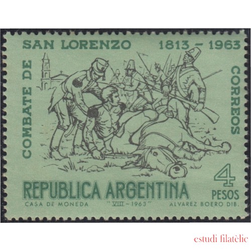 Argentina 673 1963 150 Años de la Batalla de San Lorenzo MNH