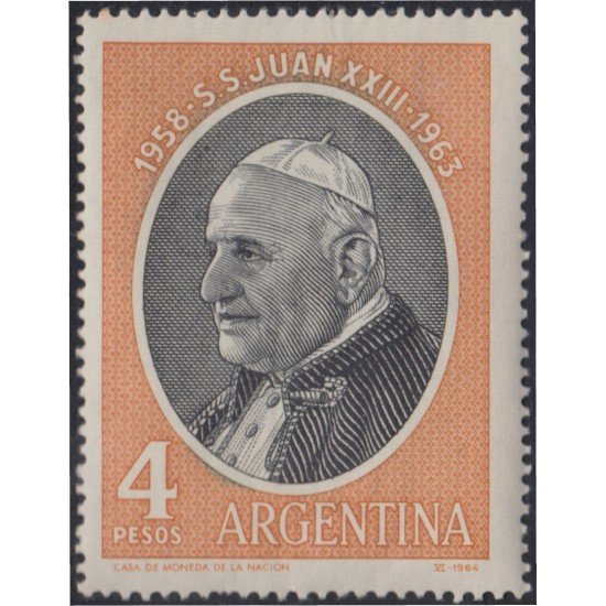 Argentina 688 1964 Papa Juan XXIII MNH Argentina 688 1964 Papa Juan XXIII MNH