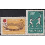 Argentina 689/90 1964 Juegos Olímpicos de Tokyo MNH