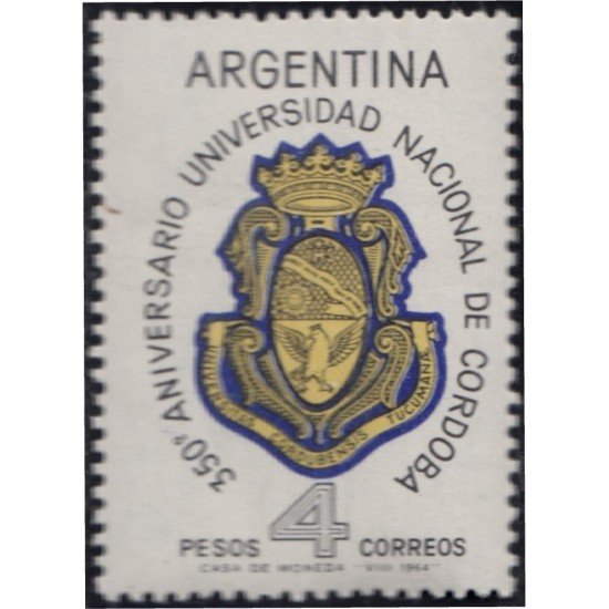 Argentina 691 1964 350 Años de la Universidad Nacional de Córdoba MNH Argentina 691 1964 350 Años de la Universidad Nacional de Córdoba MNH