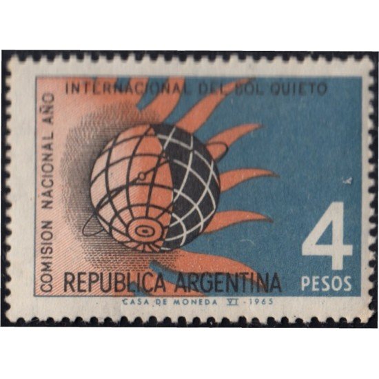 Argentina 702 1965 Año Internacional del Sol Quieto MNH Argentina 702 1965 Año Internacional del Sol Quieto MNH