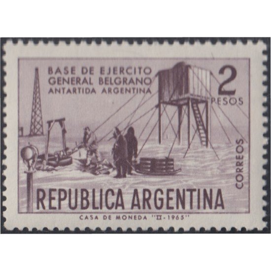 Argentina 703 1965 Base de la Antártica General Belgrado MNH Argentina 703 1965 Base de la Antártica General Belgrado MNH