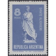 Argentina 718 1965 7° 100 Años del nacimiento de Dante Alighieri Poeta MNH 