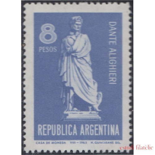 Argentina 718 1965 7° 100 Años del nacimiento de Dante Alighieri Poeta MNH 