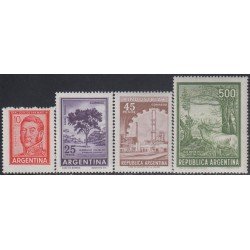 Argentina 732/35 1966 Serie Corriente. Tipo de 1954-59 MNH Argentina 732/35 1966 Serie Corriente. Tipo de 1954-59 MNH
