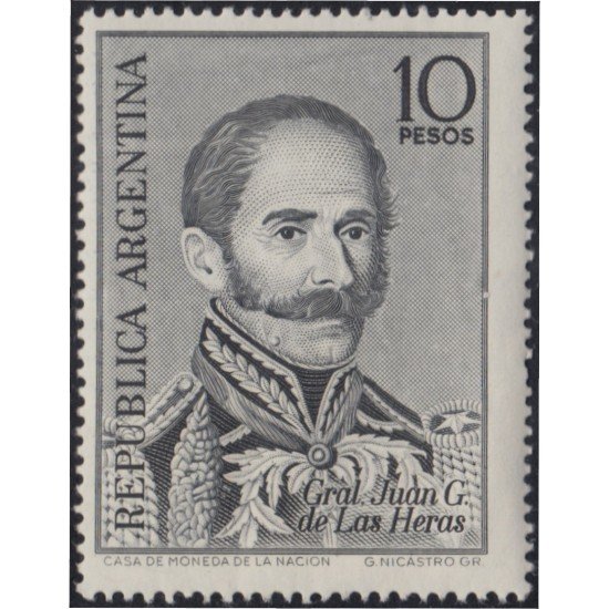 Argentina 778 1966 Centenario de la Muerte del General Juan G. de Las Heras MNH Argentina 778 1966 Centenario de la Muerte del General Juan G. de Las Heras MNH
