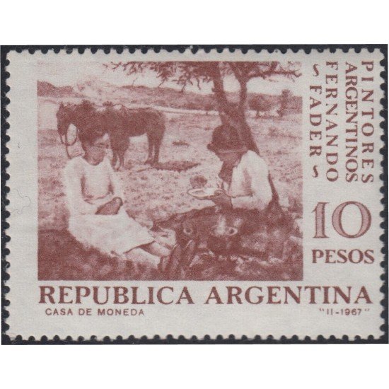 Argentina 786 1967 Homenaje al Pintor Fernando Fader MNH Argentina 786 1967 Homenaje al Pintor Fernando Fader MNH