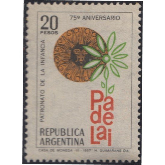 Argentina 795 1967 75 Años Protección a la Infancia MNH Argentina 795 1967 75 Años Protección a la Infancia MNH