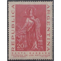 Argentina 803 1967 Santa Barbara patrona de los Artilleros MNH Argentina 803 1967 Santa Barbara patrona de los Artilleros MNH