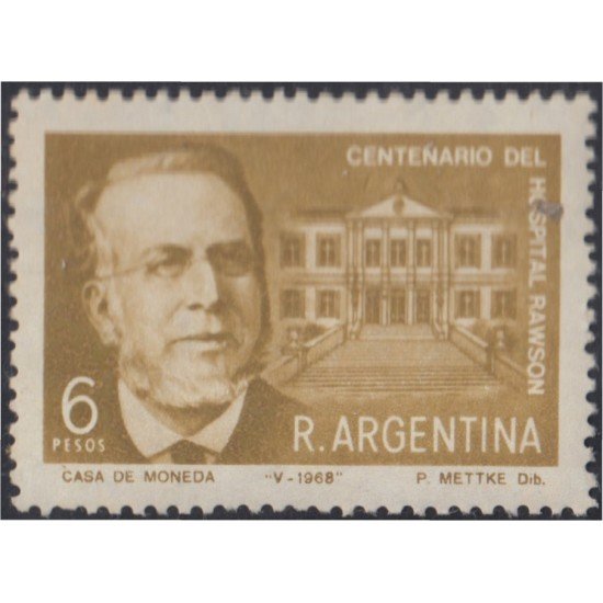 Argentina 814 1968 Centenario del Hospital de Rawson MNH Argentina 814 1968 Centenario del Hospital de Rawson MNH