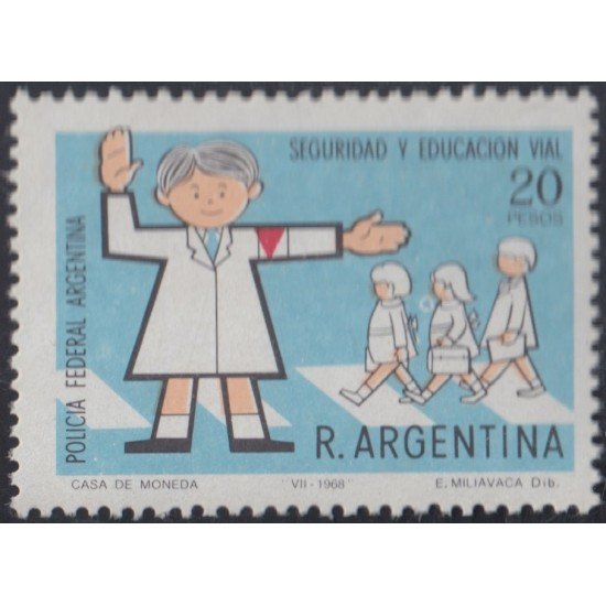 Argentina 815 1968 Seguridad Vial MNH Argentina 815 1968 Seguridad Vial MNH