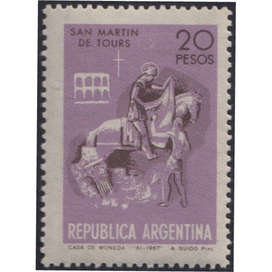 Argentina 823 1968 San Martin de Tours, Patron de Buenos Aires MNH Argentina 823 1968 San Martin de Tours, Patron de Buenos Aires MNH