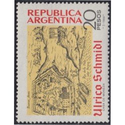 Argentina 833 1969 V Congreso del Nacimiento de Ulrico Schmil. Filigrana C MH Argentina 833 1969 V Congreso del Nacimiento de Ulrico Schmil. Filigrana C MH