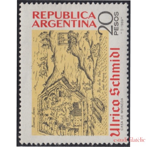 Argentina 833 1969 V Congreso del Nacimiento de Ulrico Schmil. Filigrana C MNH