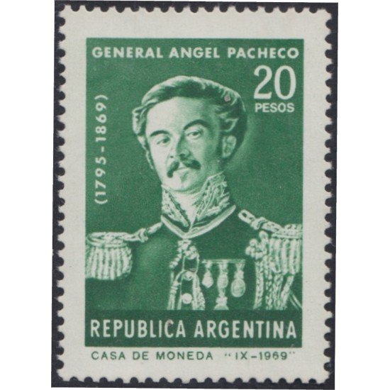 Argentina 849 Centenario de la Muerte del General Angel Pacheco MNH Argentina 849 Centenario de la Muerte del General Angel Pacheco MNH