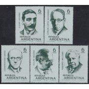 Argentina 852/56 1969 Músicos Argentinos. Filigrana G MNH