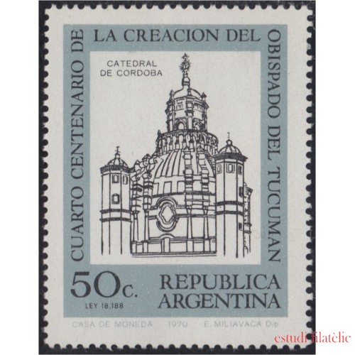 Argentina 874 1970 IV Centenario de la Diócesis de Tucuman MNH