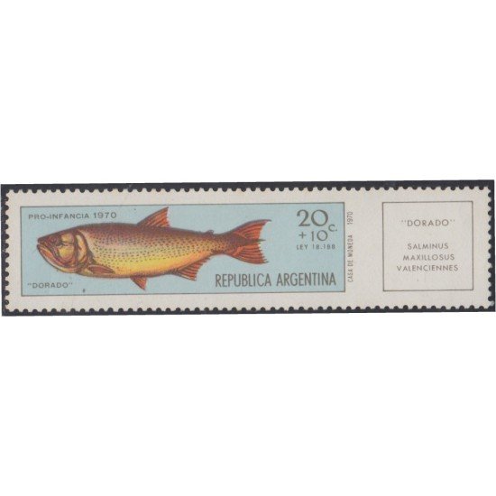 Argentina 879 1970 Sobrecarga Pro Infancia Pez Fish MNH Argentina 879 1970 Sobrecarga Pro Infancia Pez Fish MNH