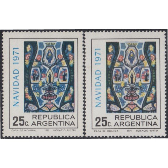 Argentina 909/909A 1971 Navidad Chritsmas MNH