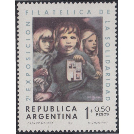 Argentina 910 1971 II Exposición Filatélica de la Solidaridad MNH Argentina 910 1971 II Exposición Filatélica de la Solidaridad MNH