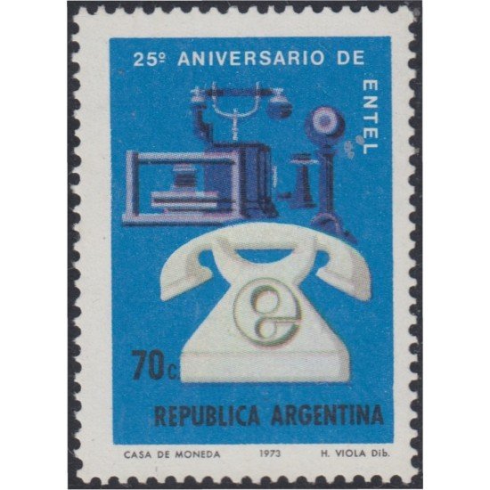 Argentina 955 1973 25 Años del teléfono Automático MNH Argentina 955 1973 25 Años del teléfono Automático MNH