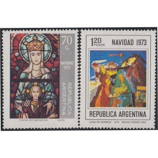 Argentina 960/961 1973 Navidad Chritsmas MNH Argentina 960/961 1973 Navidad Chritsmas MNH