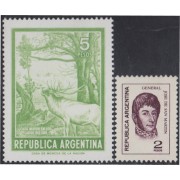 Argentina 991/92 1974/75 Serie Corriente. Papel glace MNH