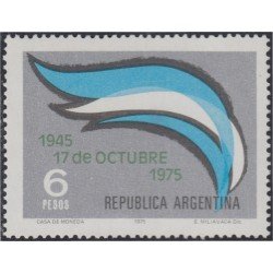 Argentina 1025 1975 30 Años del 17 de Octubre. Sin filigrana MNH Argentina 1025 1975 30 Años del 17 de Octubre. Sin filigrana MNH
