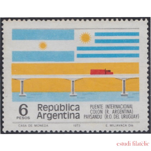 Argentina 1027 1975 Puente Internacional Colon de Argentina hasta el Uruguay MNH