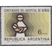 Argentina 1033 1975 Centenario del Hospital de Niños. Filigrana G MNH