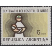 Argentina 1033 1975 Centenario del Hospital de Niños Filigrana G Mate. MNH