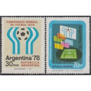 Argentina 1081/1082 1977 Copa del Mundo de Fútbol. Argentina 78 MNH